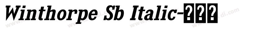 Winthorpe Sb Italic字体转换
